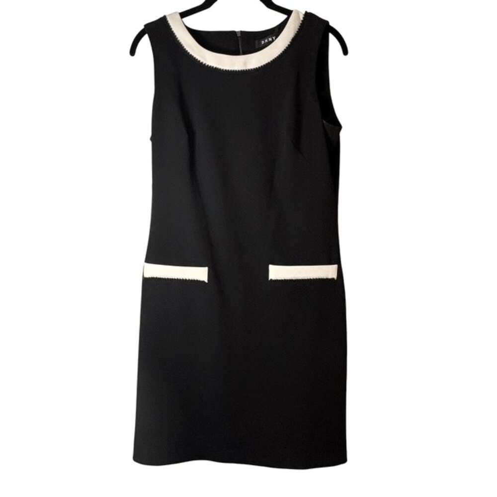 DKNY Women's little black with white detail size 4 - Picture 2 of 7